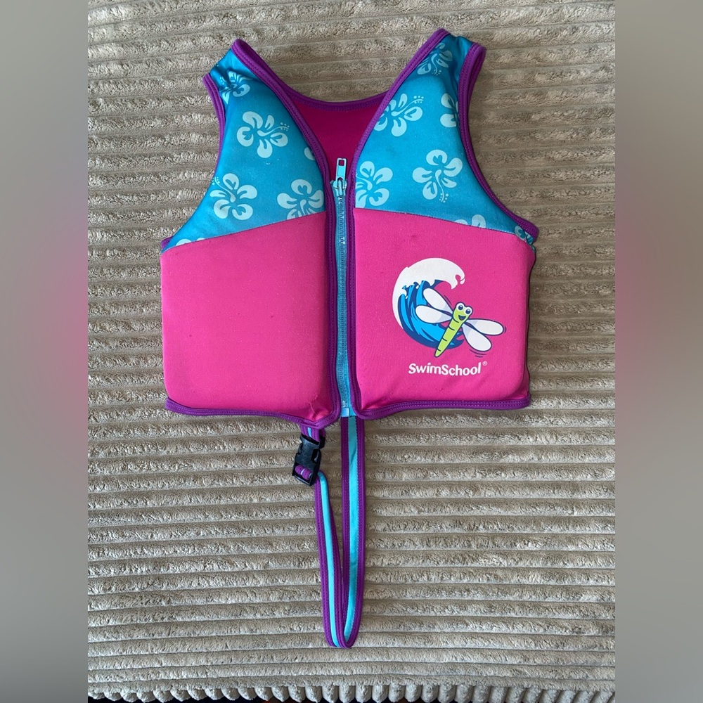 🌸 SwimSchool Kids Swim Vest | Ages 4-6 | Max 50lbs 🌊